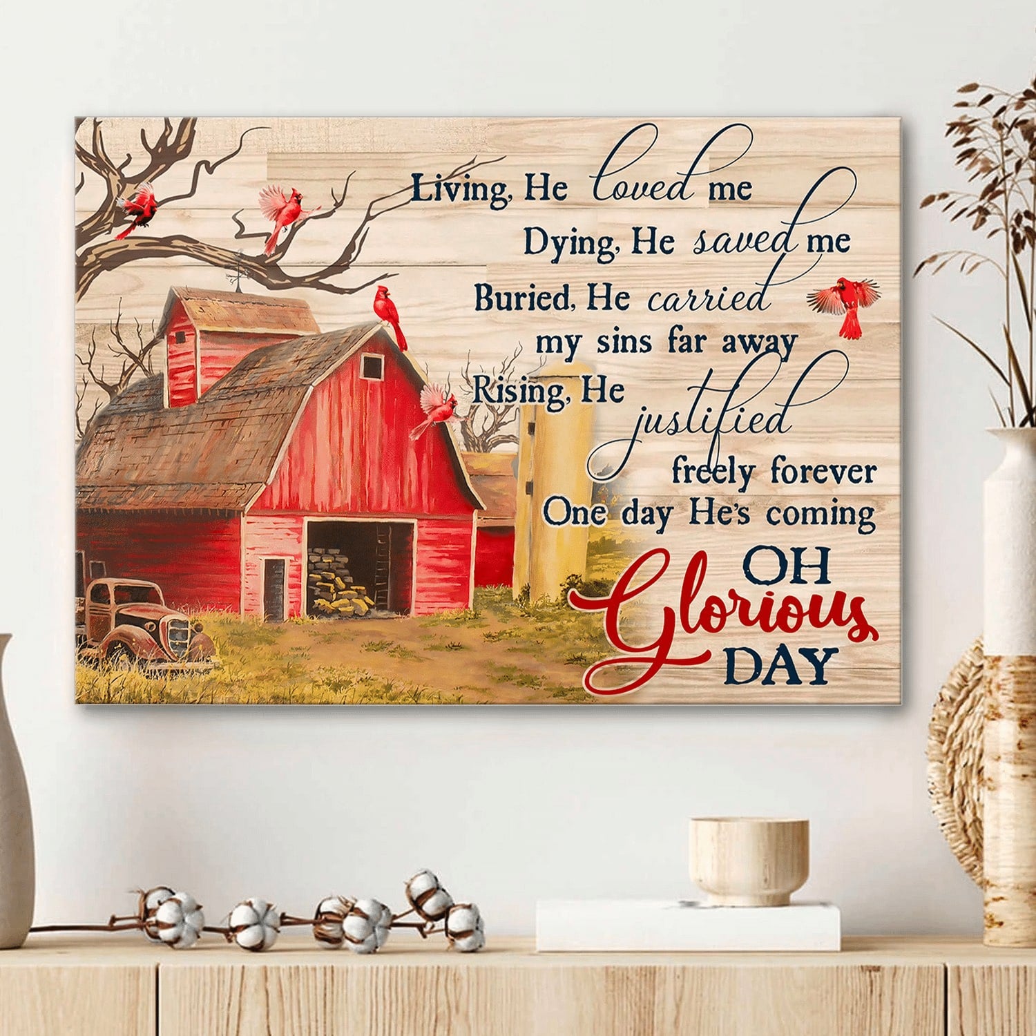 Farm Farmer Memorial Couple Marriage Oh Glorious Day Canvas - Canvas Decor Ideas