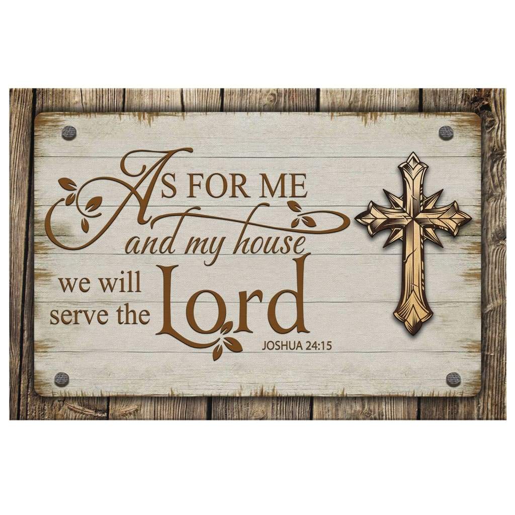 Farmhouse, As For Me And My House 2415 Canvas Print - Bible Verse Wall Art - Religious Wall Decor