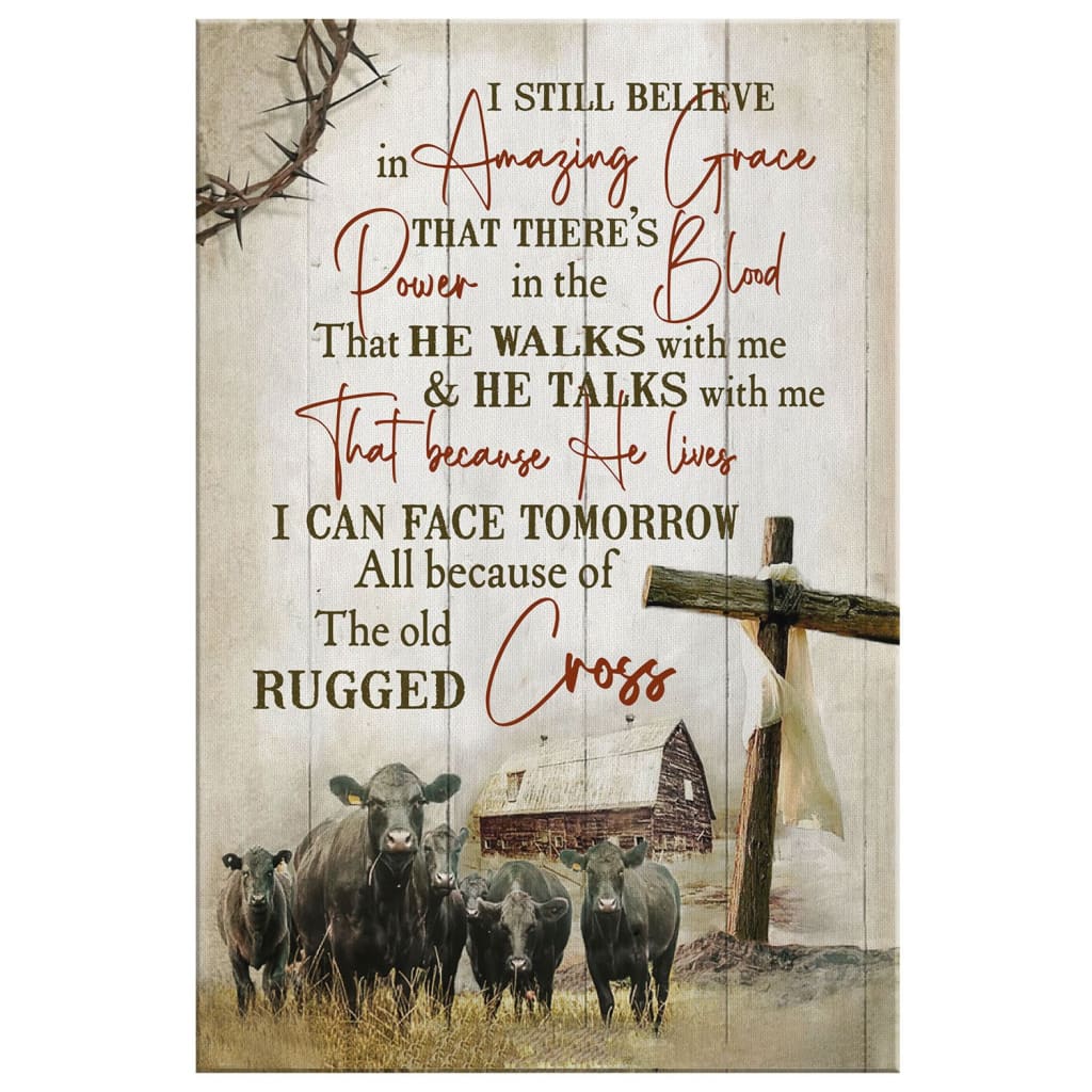 Farmhouse Style I Still Believe In Amazing Grace Canvas Wall Art - Christian Canvas Prints - Bible Verse Canvas