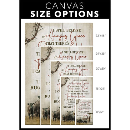 Farmhouse Style I Still Believe In Amazing Grace Canvas Wall Art - Christian Canvas Prints - Bible Verse Canvas