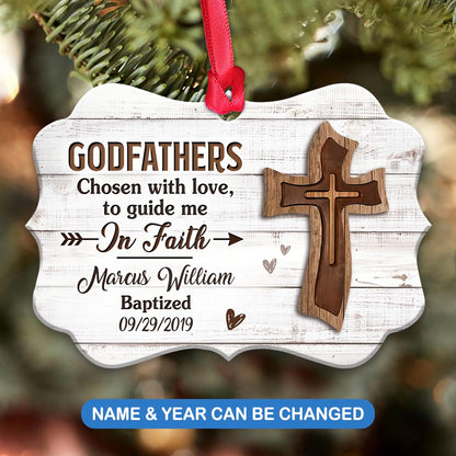 Father Gift Godfathers Are A Blessing Metal Ornament - Christmas Ornament - Christmas Gift