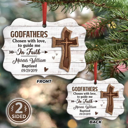 Father Gift Godfathers Are A Blessing Metal Ornament - Christmas Ornament - Christmas Gift