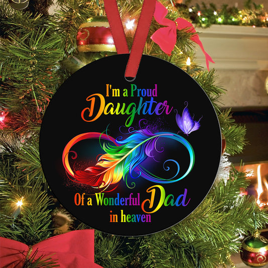 Father In Heaven Ceramic Circle Ornament - Decorative Ornament - Christmas Ornament