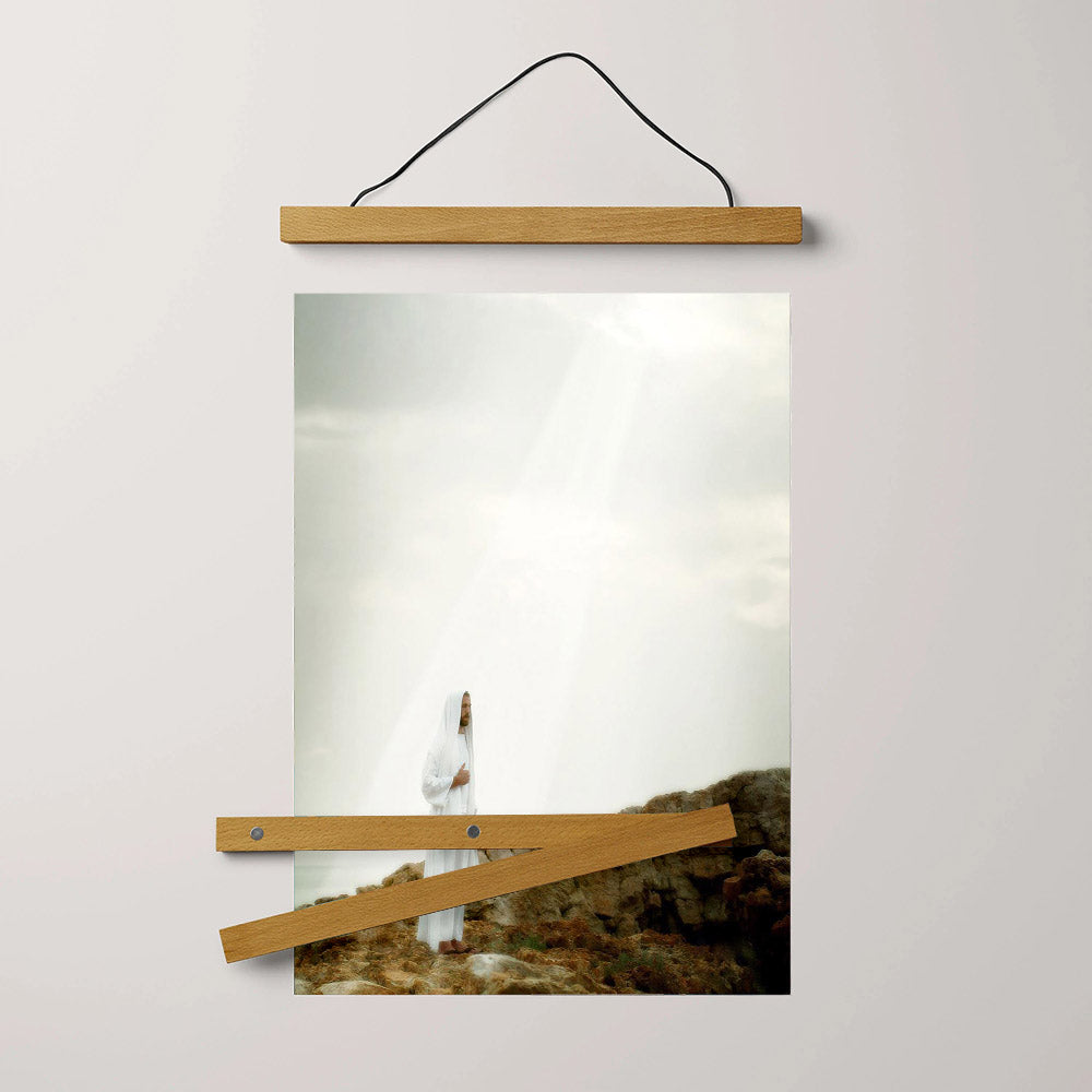 Father Of Heaven And Earth Hanging Canvas Wall Art - Jesus Picture - Jesus Portrait Canvas - Religious Canvas