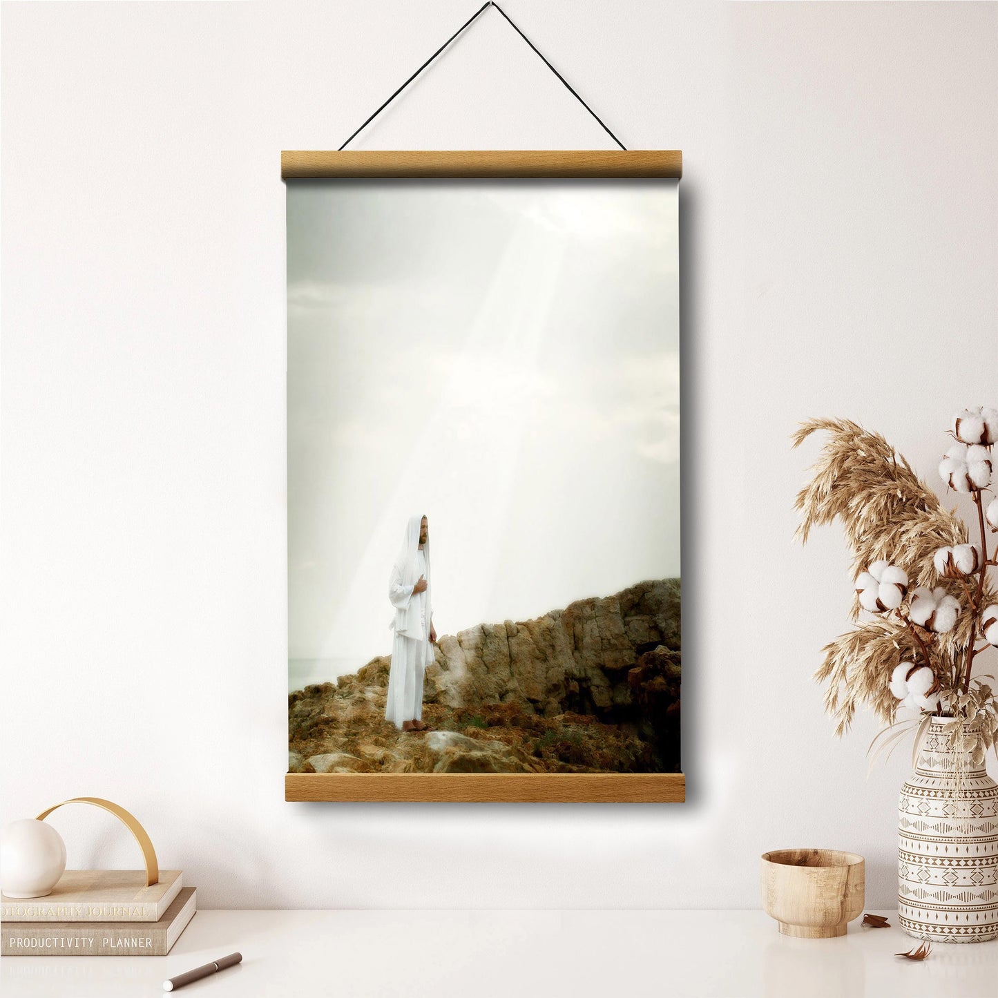 Father Of Heaven And Earth Hanging Canvas Wall Art - Jesus Picture - Jesus Portrait Canvas - Religious Canvas