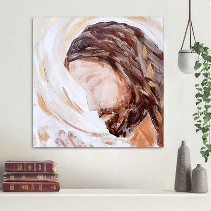 Father Paper Print- Jesus Painting On Canvas - Christian Art Gift