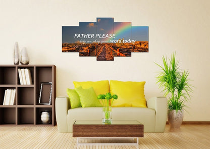 Father Please Help Me Obey Your Word Today Wall Art Canvas Print - Christian Canvas Wall Art