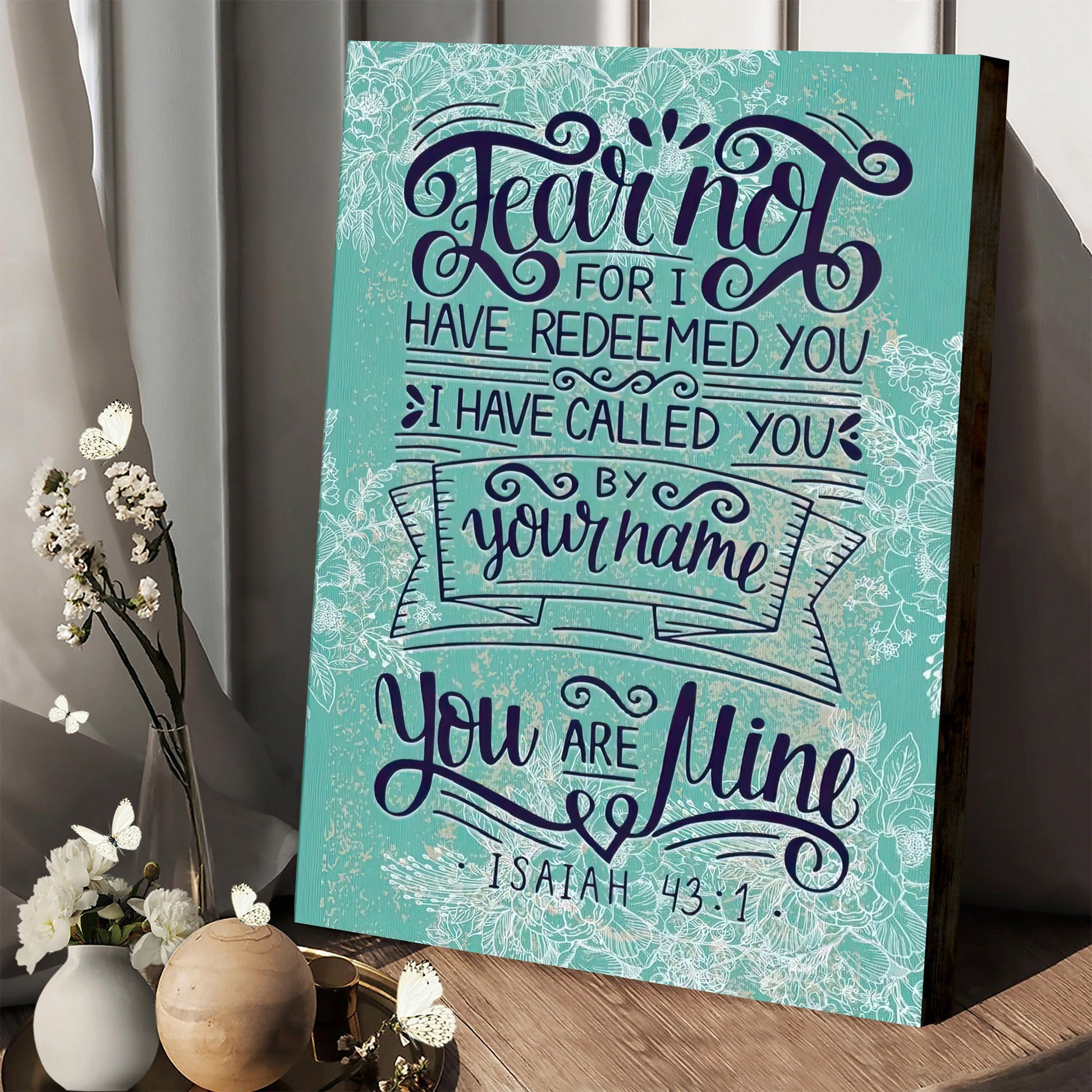 Fear Not For I Have Redeemed You Isaiah 431 Bible Verse Wall Art Canvas