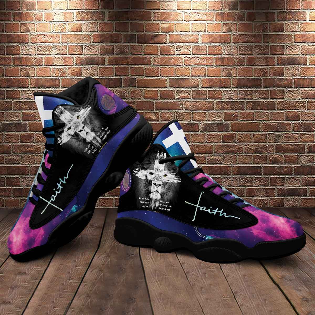 Fear Not For The Jesus The Lion Of Judah Has Triumphed Basketball Shoes For Men Women - Christian Shoes - Jesus Shoes - Unisex Basketball Shoes