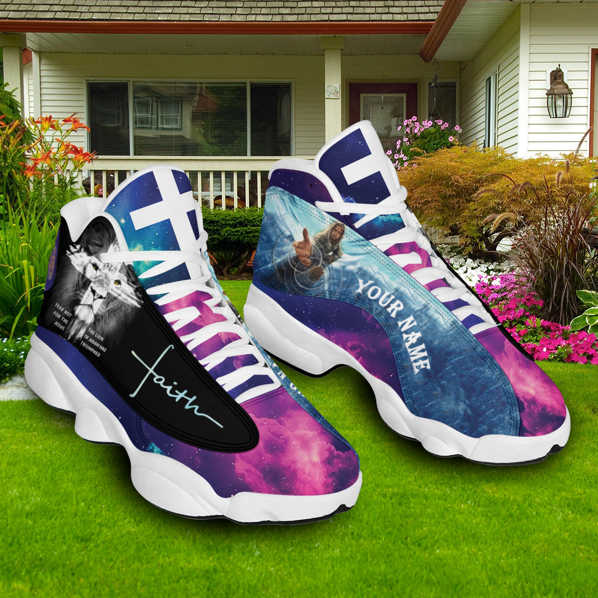 Fear Not For The Jesus The Lion Of Judah Has Triumphed Basketball Shoes For Men Women - Christian Shoes - Jesus Shoes - Unisex Basketball Shoes