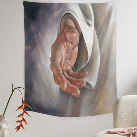 Fear Not I Am With Thee Tapestry - Jesus Picture - Religious Tapestry - Christian Tapestry Wall Hangings