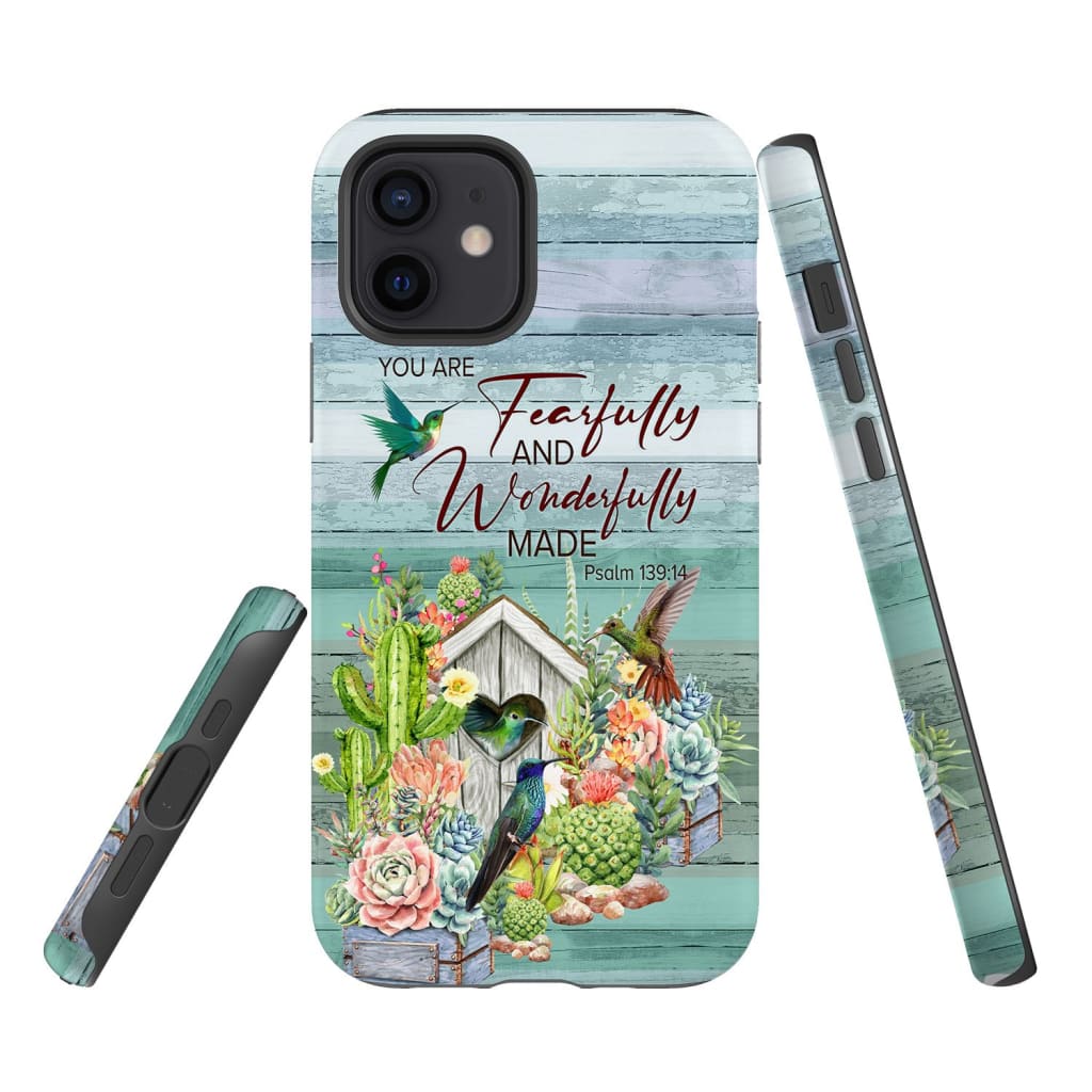 Fearfully And Wonderfully Made Psalm 13914 Bible Verse Phone Case - Scripture Phone Cases - Iphone Cases Christian