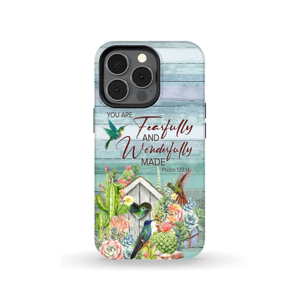 Fearfully And Wonderfully Made Psalm 13914 Bible Verse Phone Case - Scripture Phone Cases - Iphone Cases Christian