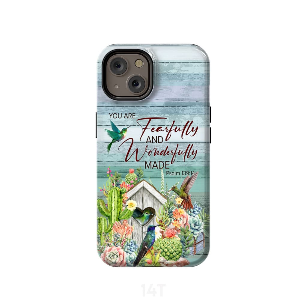 Fearfully And Wonderfully Made Psalm 13914 Bible Verse Phone Case - Scripture Phone Cases - Iphone Cases Christian
