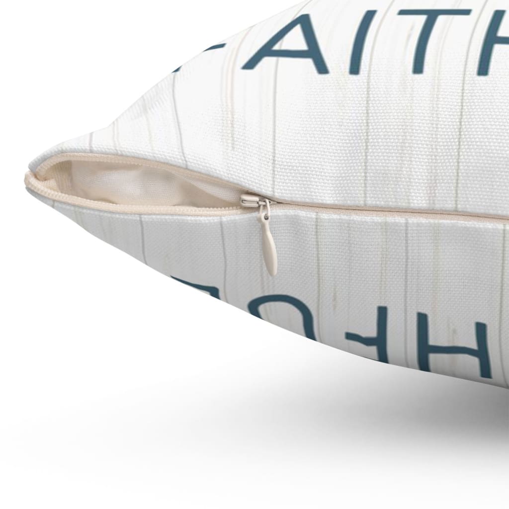 Fearless Because He Is Faithful Christian Pillow