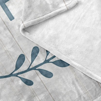 Fearless Because He Is Faithful Fleece Blanket - Christian Blanket - Bible Verse Blanket