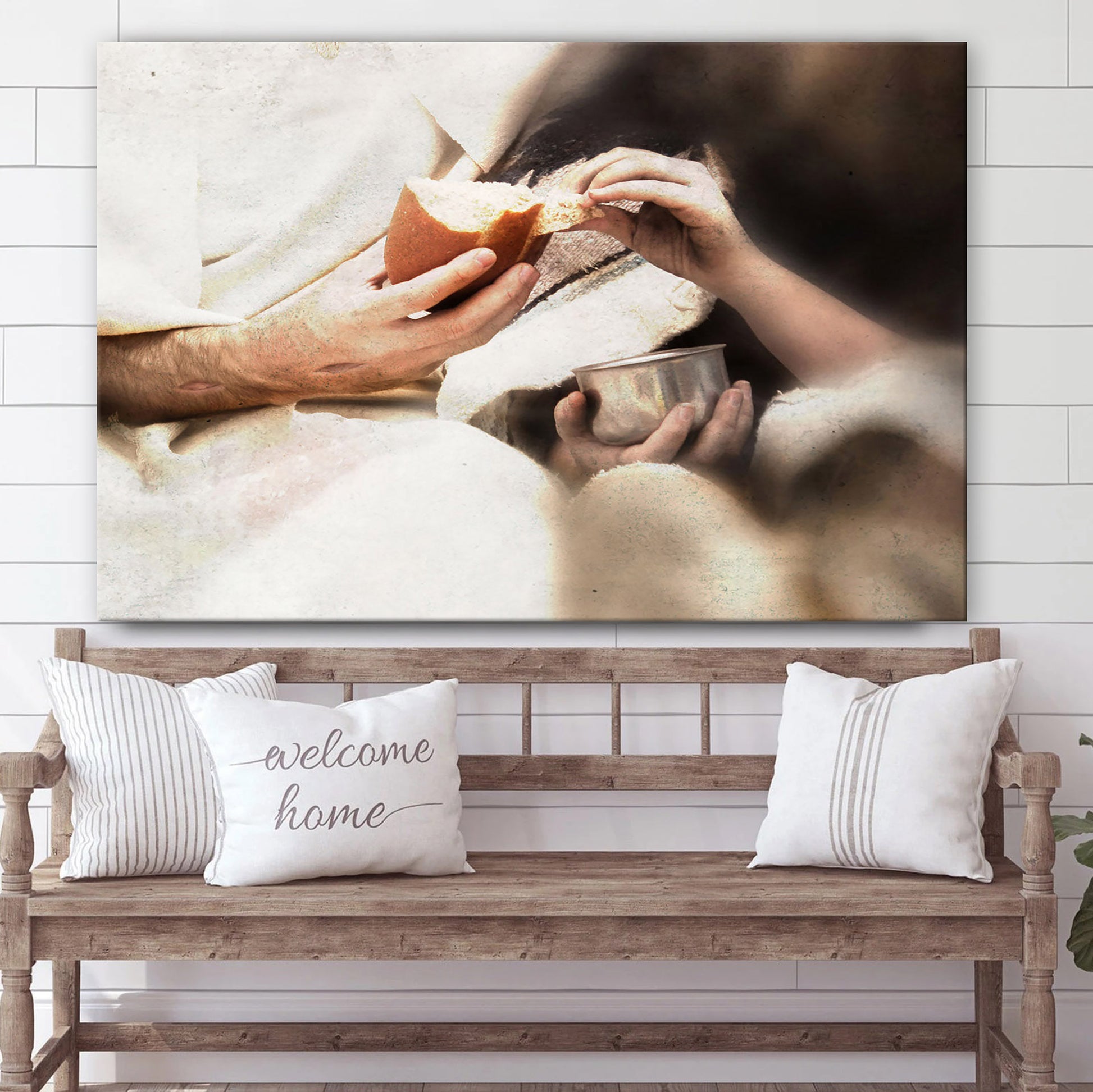 Feast On My Words Canvas Wall Art - Jesus Picture - Christian Wall Decor