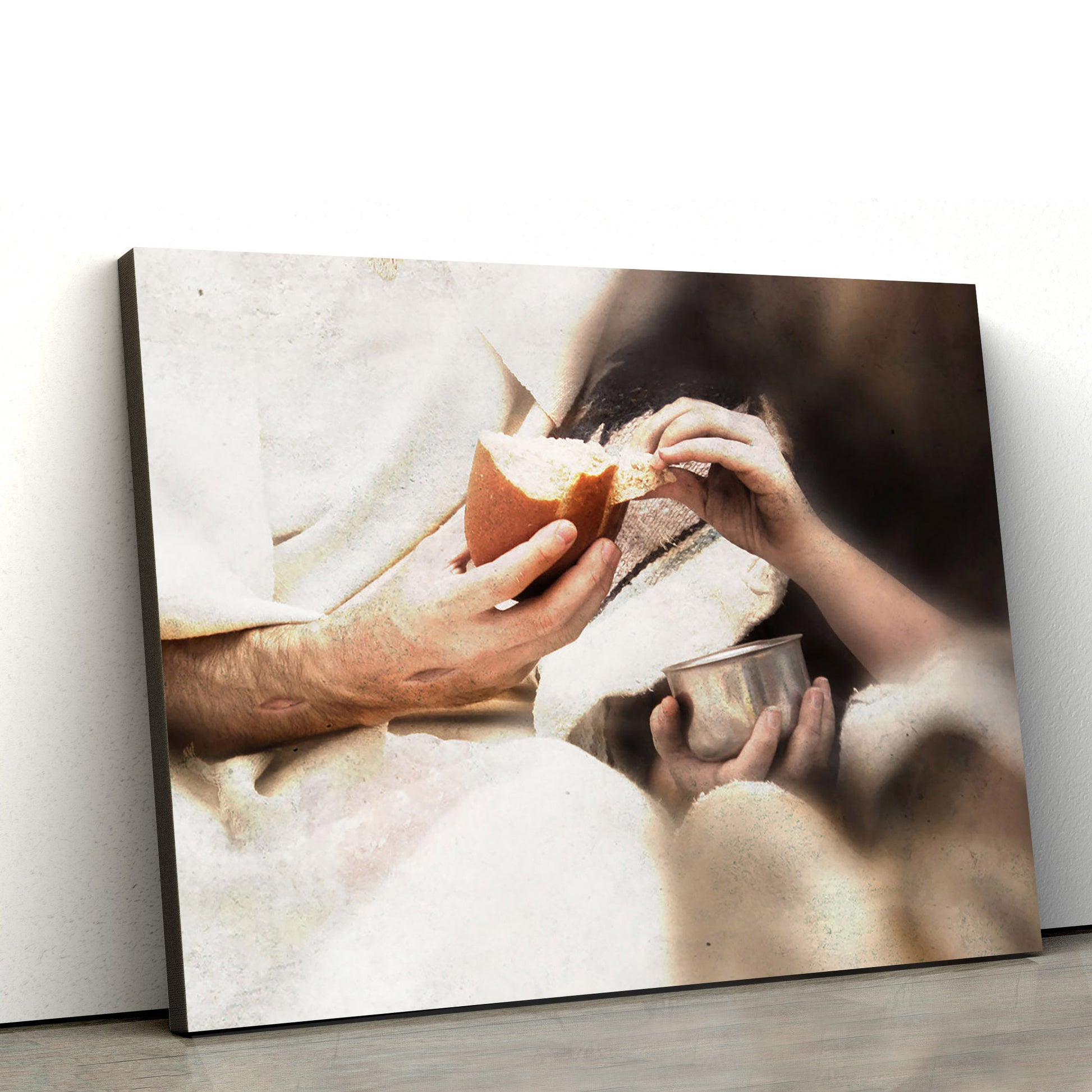 Feast On My Words Canvas Wall Art - Jesus Picture - Christian Wall Decor