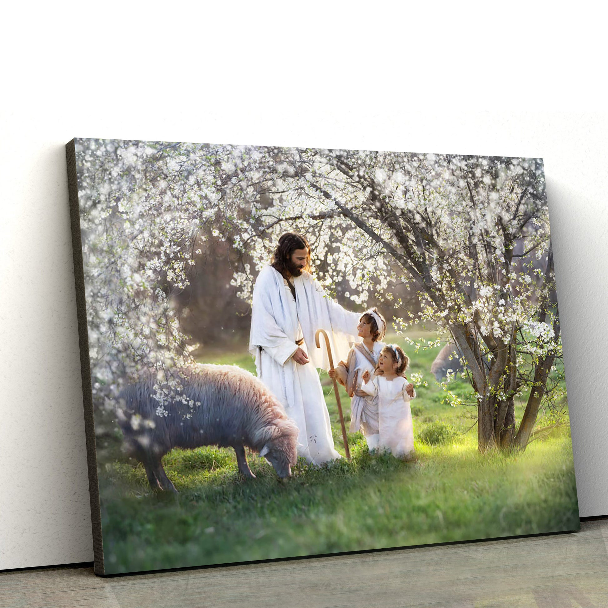 Feed My Sheep 1 Canvas Picture - Jesus Canvas Wall Art - Christian Wall Art
