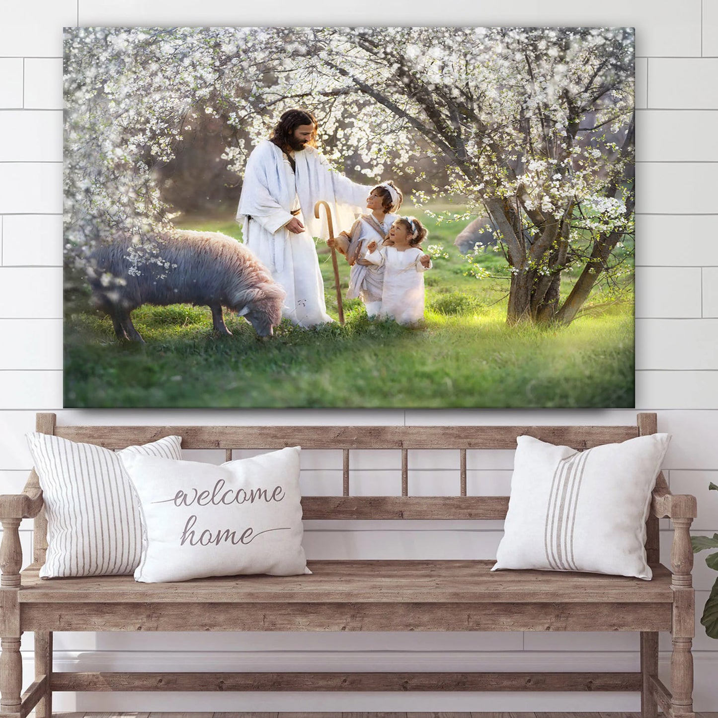 Feed My Sheep 1 Canvas Picture - Jesus Canvas Wall Art - Christian Wall Art