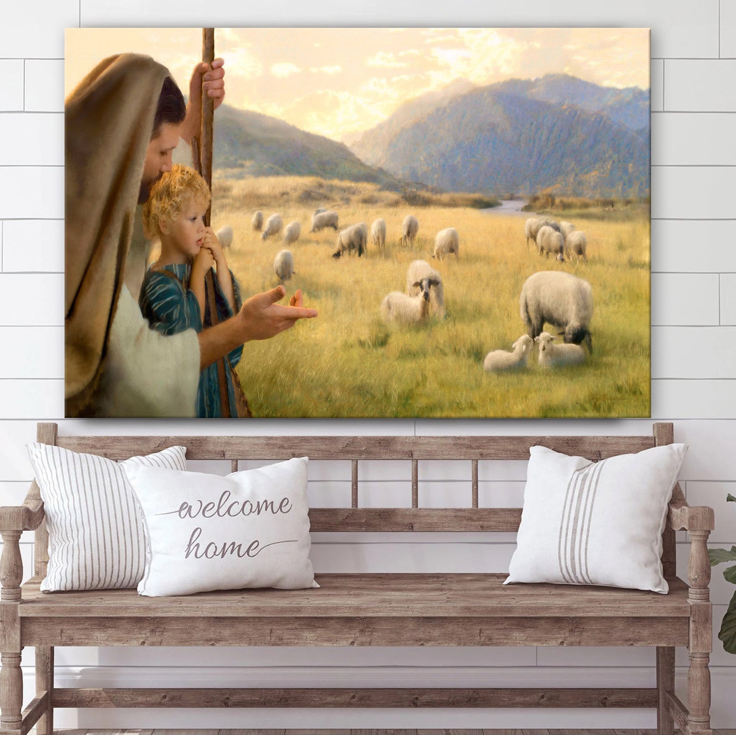 Feed My Sheep Canvas Picture - Jesus Canvas Wall Art - Christian Wall Art
