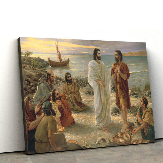 Feed My Sheep Canvas Wall Art - Christian Canvas Pictures - Religious Canvas Wall Art