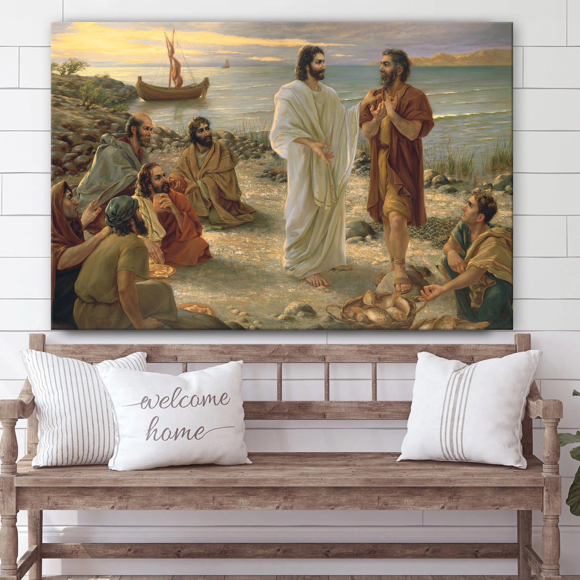Feed My Sheep Canvas Wall Art - Christian Canvas Pictures - Religious Canvas Wall Art
