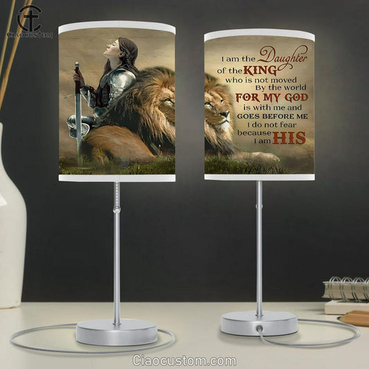Female Warrior Lion I Am Daughter Of The King Table Lamp Art - Lion Table Lamp Room Decor