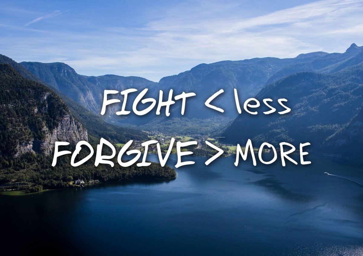 Fight Less Forgive More Canvas Wall Art Print - Christian Canvas Wall Art