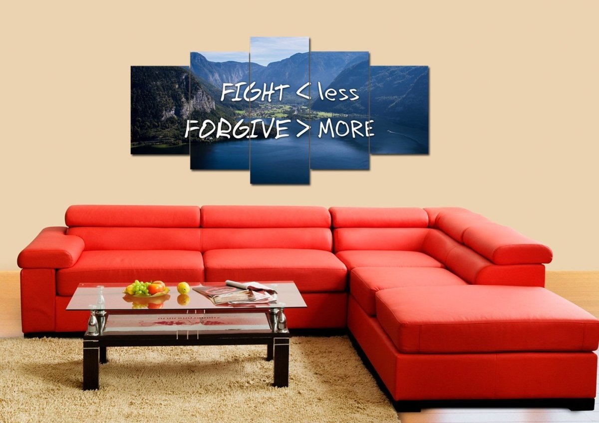 Fight Less Forgive More Canvas Wall Art Print - Christian Canvas Wall Art