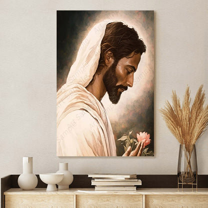 Fine Art Christ Portrait Jesus Christ Side Profile Jesus - Jesus Canvas Art - Christian Wall Art