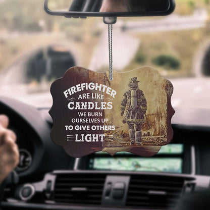 Firefighters Are Like Candles Metal Ornament - Christmas Ornament - Christmas Gift