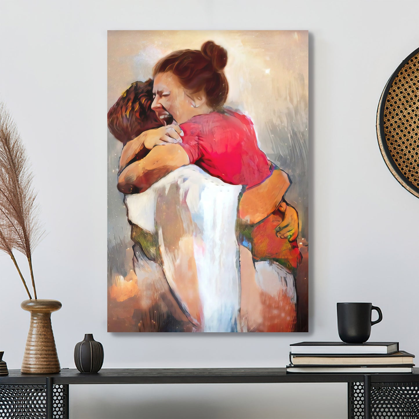 First Day In Heaven Painting - I Held Him And Would Not Let Him Go Canvas Poster - Jesus Canvas - Ciaocustom