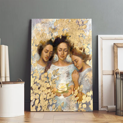 First Blossom Gold Canvas Picture - Jesus Canvas Wall Art - Christian Wall Art