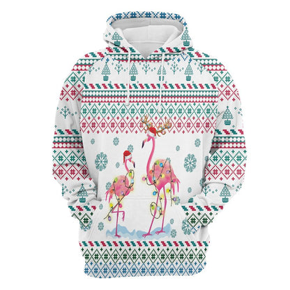 Flamingo Christmas Reunion All Over Print 3D Hoodie For Men And Women, Best Gift For Dog lovers, Best Outfit Christmas