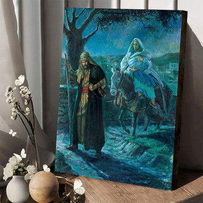 Flight Into Egypt Canvas Pictures - Religious Wall Art Canvas - Christian Paintings For Home