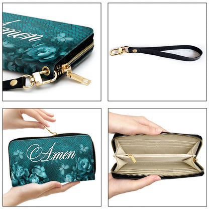 Flower And Butterfly Clutch Purse For Women - Personalized Name - Christian Gifts For Women