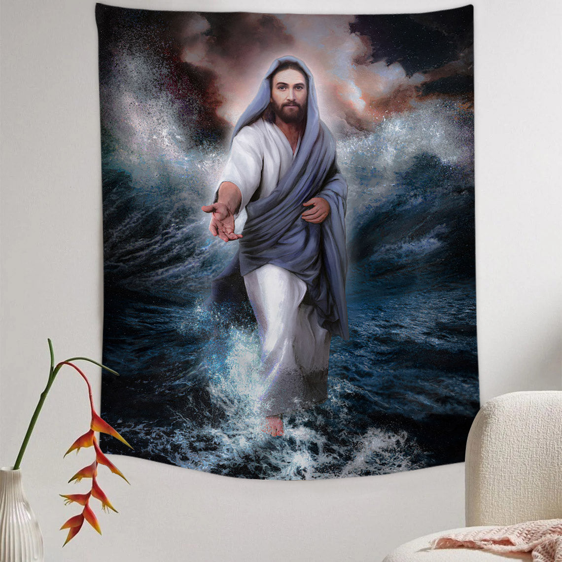Focus On Me Tapestry - Jesus Picture - Religious Tapestry - Christian Tapestry Wall Hangings