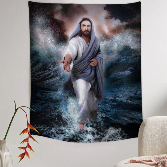 Focus On Me Tapestry - Jesus Picture - Religious Tapestry - Christian Tapestry Wall Hangings