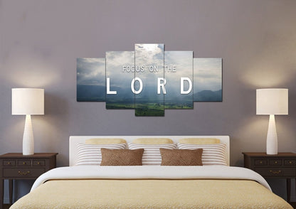Focus On The Lord Wall Art Canvas Print - Christian Canvas Wall Art