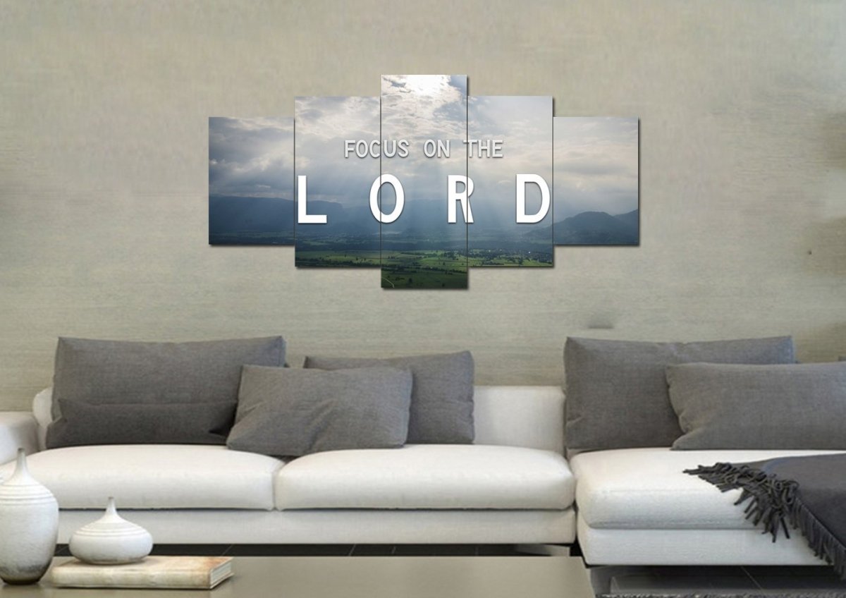 Focus On The Lord Wall Art Canvas Print - Christian Canvas Wall Art