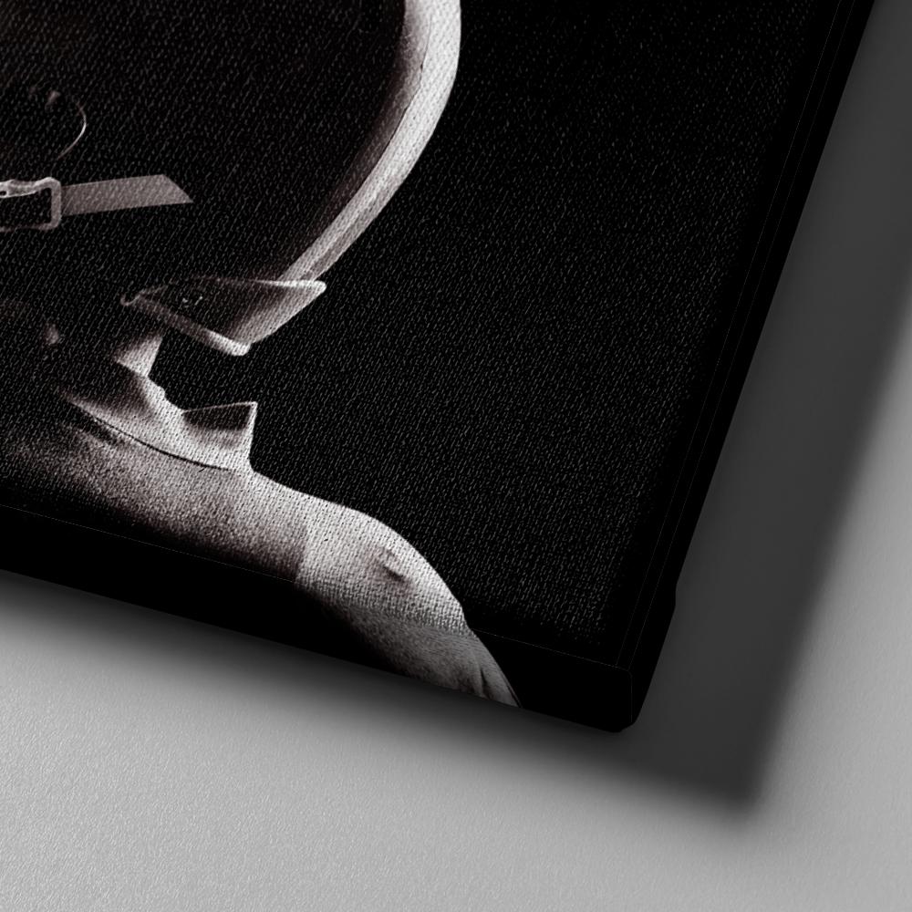 Football Champ Joshua 19 Be Strong And Courageous Wall Art - Christian Canvas Wall Art