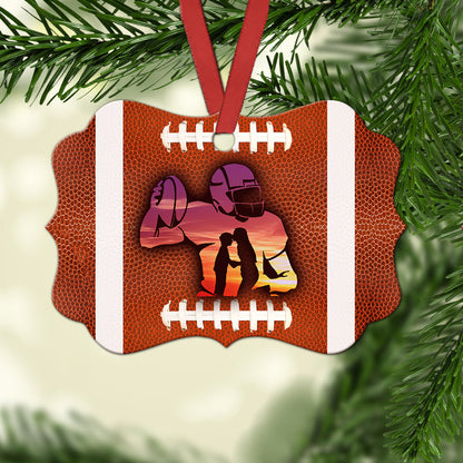 Football Moms Believe In His Son Metal Ornament - Christmas Ornament - Christmas Gift