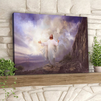 Jesus Christ Looking To The Sky Heaven - Jesus Canvas Poster - Christian Canvas Prints - Faith Canvas - Ciaocustom
