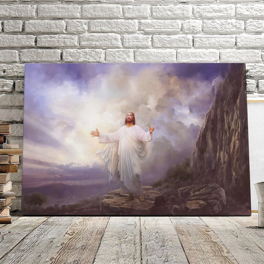 Jesus Christ Looking To The Sky Heaven - Jesus Canvas Poster - Christian Canvas Prints - Faith Canvas - Ciaocustom