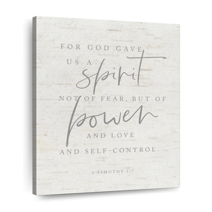 For God Gave Us A Spirit Canvas Wall Art - Christian Wall Decor Art - Religious Wall Decor