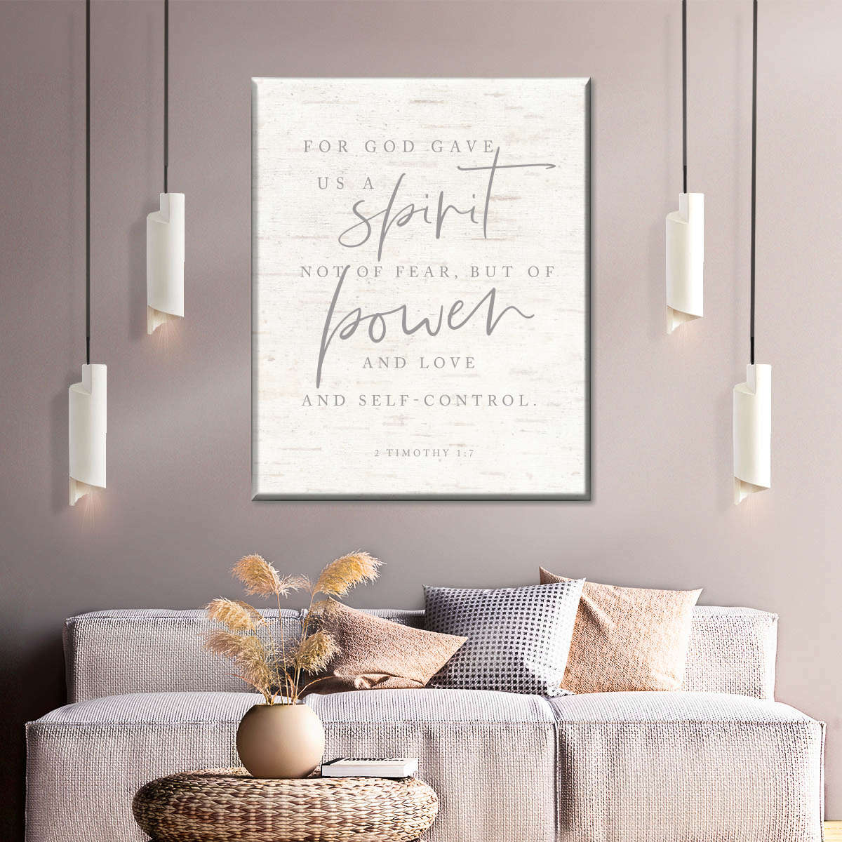 For God Gave Us A Spirit Canvas Wall Art - Christian Wall Decor Art - Religious Wall Decor