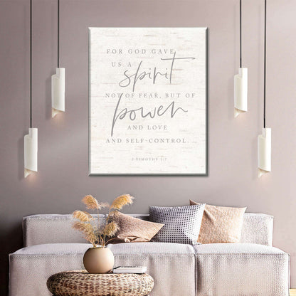 For God Gave Us A Spirit Canvas Wall Art - Christian Wall Decor Art - Religious Wall Decor