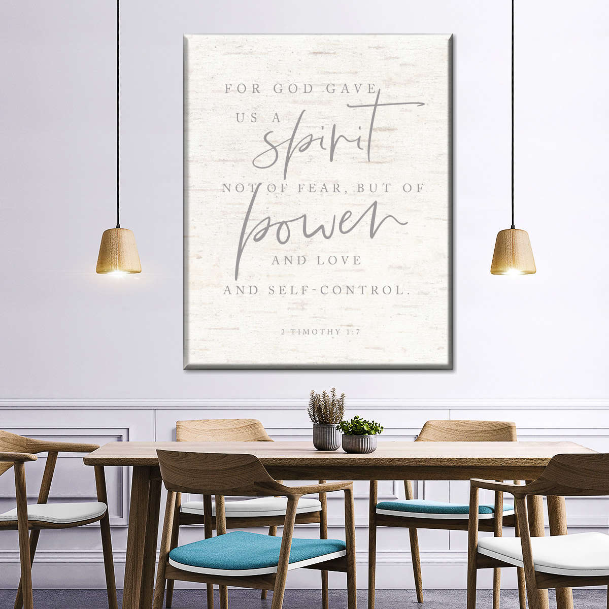 For God Gave Us A Spirit Canvas Wall Art - Christian Wall Decor Art - Religious Wall Decor