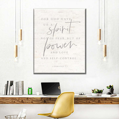 For God Gave Us A Spirit Canvas Wall Art - Christian Wall Decor Art - Religious Wall Decor
